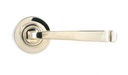 Polished Nickel Avon Round Lever on Rose Set (Plain) - Unsprungnsprung in-situ