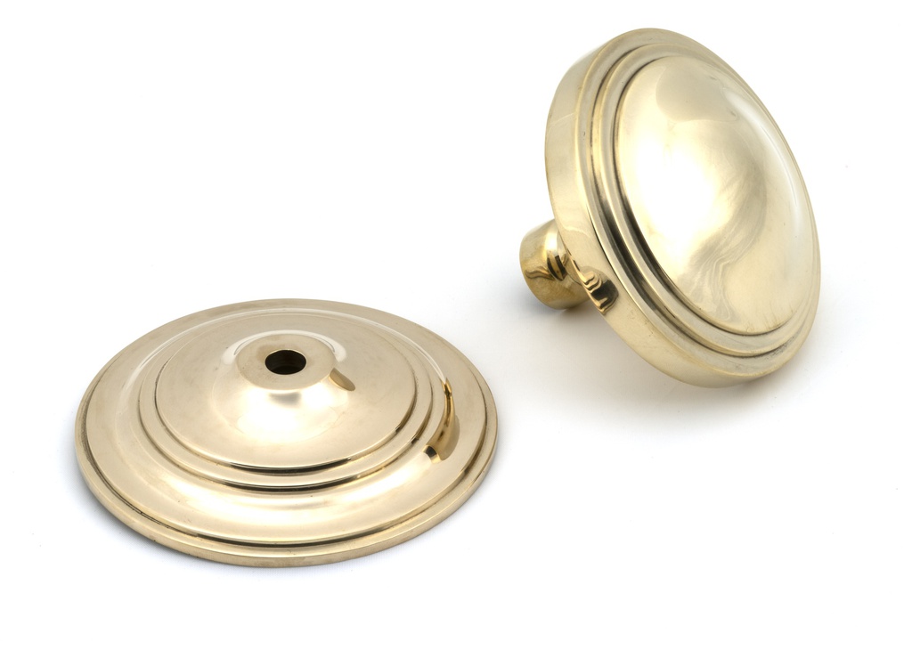 Polished Brass Art Deco Centre Door Knob in-situ