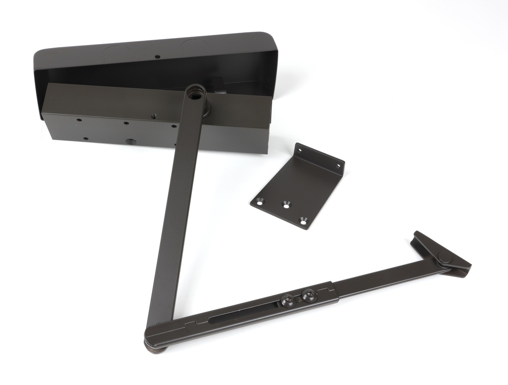 Aged Bronze Size 2-5 Door Closer & Cover in-situ