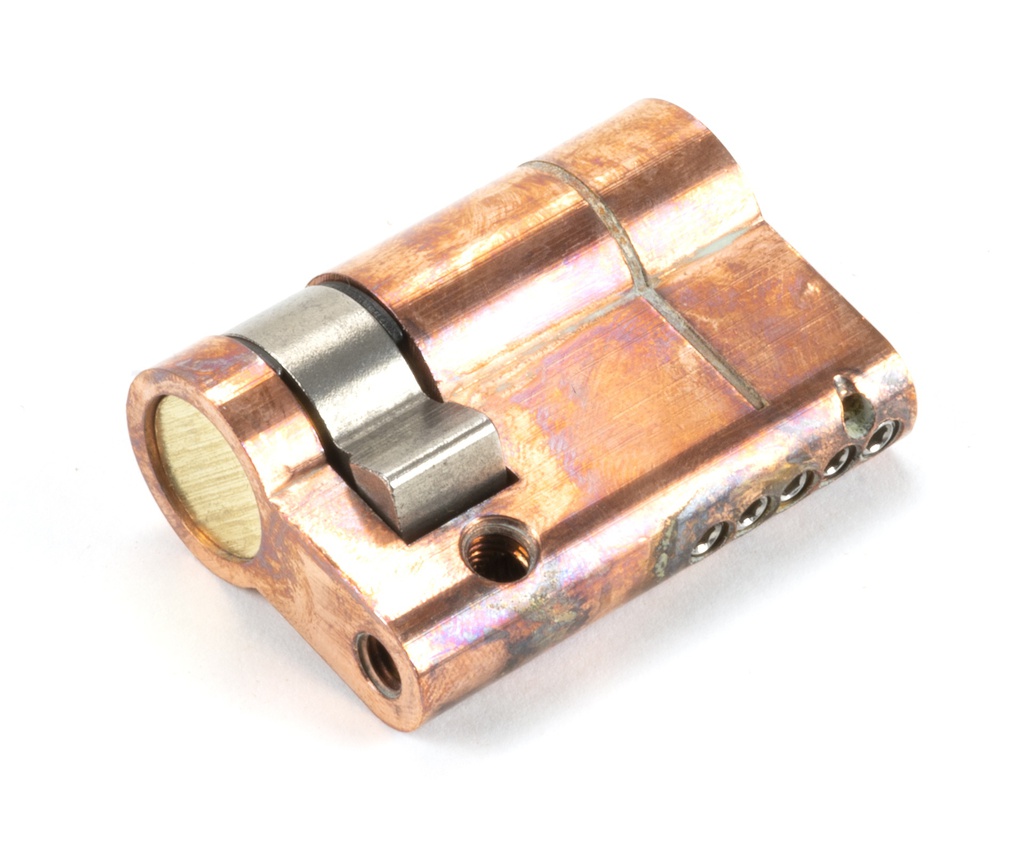 Polished Bronze 35/10 5pin Single Cylinder in-situ