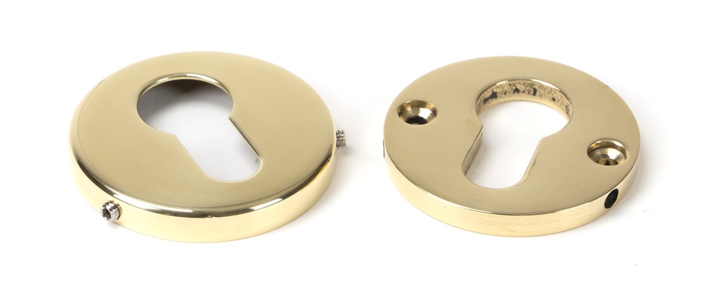 Polished Brass 52mm Regency Concealed Escutcheon in-situ