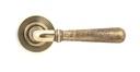 Aged Brass Hammered Newbury Lever on Rose Set (Beehive) in-situ