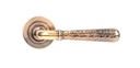 Pol. Bronze Hammered Newbury Lever on Rose Set (Plain) in-situ