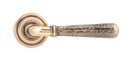 Pol. Bronze Hammered Newbury Lever on Rose Set (Art Deco) in-situ