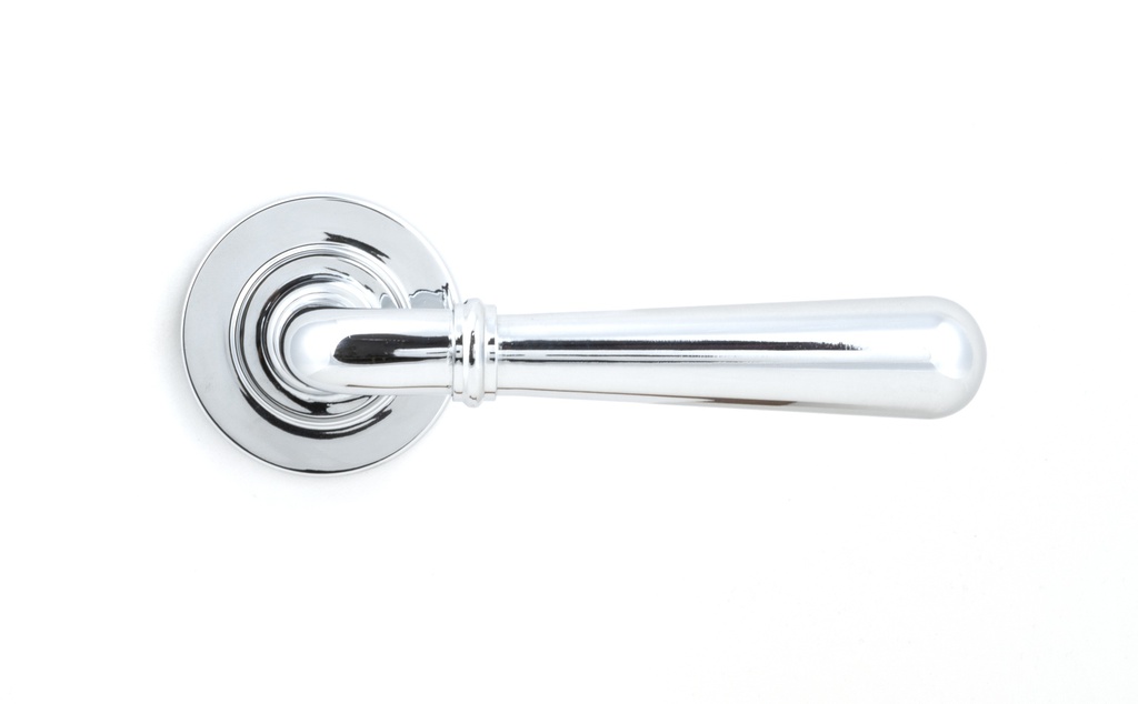 Polished Chrome Newbury Lever on Rose Set (Plain) in-situ