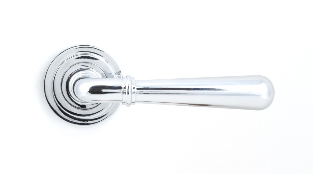 Polished Chrome Newbury Lever on Rose Set (Art Deco) in-situ