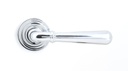 Polished Chrome Newbury Lever on Rose Set (Art Deco) - Unsprung in-situ