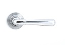 Polished Chrome Newbury Lever on Rose Set (Beehive) - Unsprung in-situ