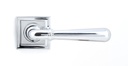 Polished Chrome Newbury Lever on Rose Set (Square) - Unsprung in-situ