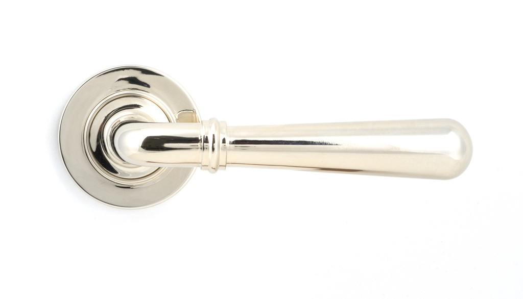 Polished Nickel Newbury Lever on Rose Set (Plain) in-situ