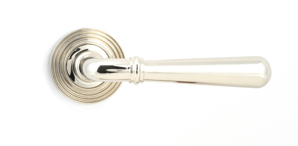 Polished Nickel Newbury Lever on Rose Set (Beehive) in-situ