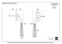 Aged Bronze Hinton Espag - LH - 45356 - Technical Drawing