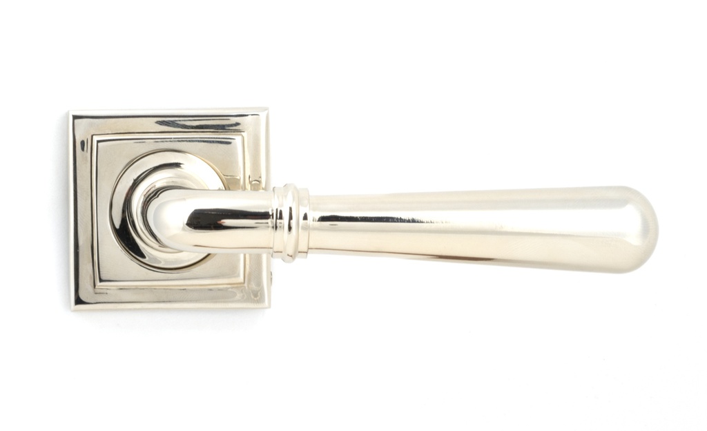 Polished Nickel Newbury Lever on Rose Set (Square) - Unsprung in-situ