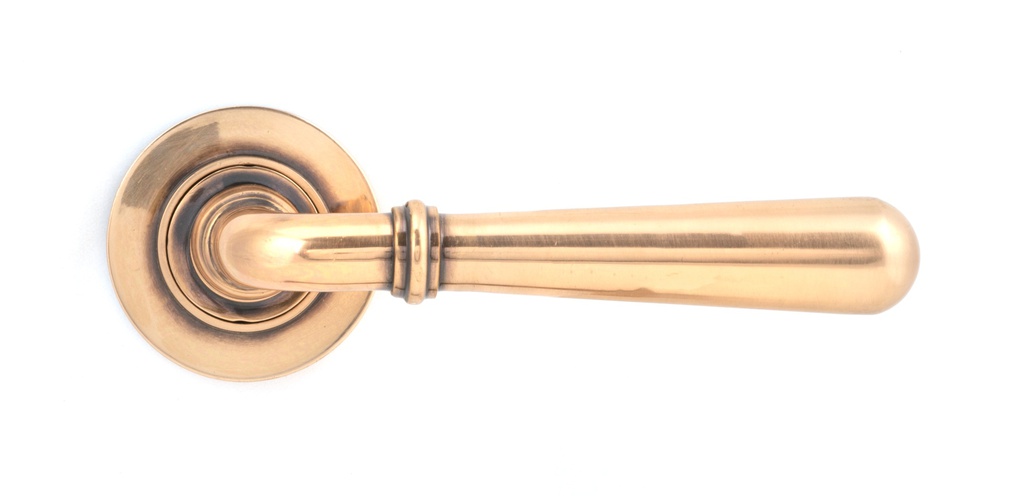 Polished Bronze Newbury Lever on Rose Set (Plain) in-situ