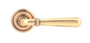 Polished Bronze Newbury Lever on Rose Set (Art Deco) in-situ