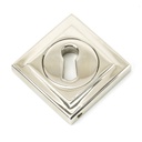 Polished Nickel Round Escutcheon (Square) in-situ