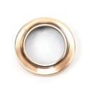 Polished Bronze Round Escutcheon (Plain) in-situ