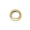 Aged Brass Round Euro Escutcheon (Plain) in-situ