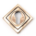 Polished Bronze Round Euro Escutcheon (Square) in-situ