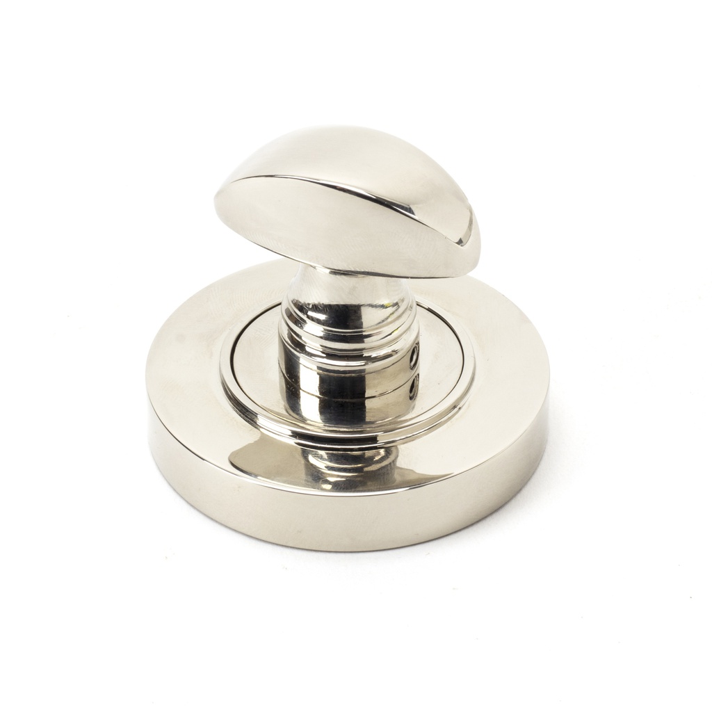 Polished Nickel Round Thumbturn Set (Plain) in-situ