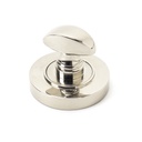 Polished Nickel Round Thumbturn Set (Plain) in-situ