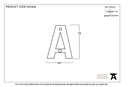 Aged Bronze Letter A - 92030A - Technical Drawing