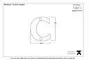 Aged Bronze Letter C - 92030C - Technical Drawing