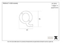 Aged Bronze Letter Q - 92030Q - Technical Drawing