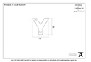 Aged Bronze Letter Y - 92030Y - Technical Drawing