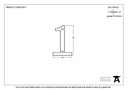 Aged Bronze Numeral 1 - 92011 - Technical Drawing