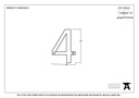 Aged Bronze Numeral 4 - 92014 - Technical Drawing