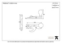 Aged Bronze Prestbury Sash Hook Fastener - 91745 - Technical Drawing