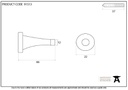 Aged Bronze Projection Door Stop - 91513 - Technical Drawing