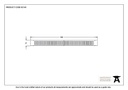 Aluminium Large Grill 380mm - 92145 - Technical Drawing