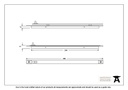 Aluminium Medium Trickle Vent 288mm - 92139 - Technical Drawing