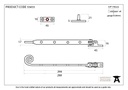 Antique Pewter 10" Monkeytail Stay - 33453 - Technical Drawing