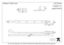 Antique Pewter 10" Peardrop Stay - 33747 - Technical Drawing