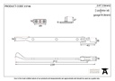 Antique Pewter 8&quot; Peardrop Stay - 33746 - Technical Drawing