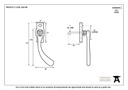 Antique Pewter Peardrop Espag - RH - 20416R - Technical Drawing