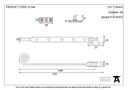 Beeswax 12&quot; Monkeytail Stay - 33144 - Technical Drawing