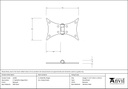 Beeswax 3&quot; Butterfly Hinge (pair) - 33199 - Technical Drawing