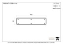 Beeswax 400mm Plain Fingerplate - 91795 - Technical Drawing