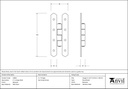 Beeswax 4" H Hinge (pair) - 33845 - Technical Drawing