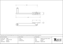Beeswax 6" Roller Arm Stay - 46380 - Technical Drawing