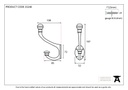 Beeswax 7 3/4&quot; Hat &amp; Coat Hook - 33248 - Technical Drawing