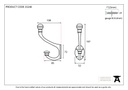 Beeswax 7 3/4" Hat & Coat Hook - 33248 - Technical Drawing