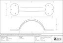 Beeswax 8&quot; Bean D Handle - 33167 - Technical Drawing