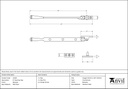 Beeswax 8&quot; Peardrop Stay - 33148 - Technical Drawing