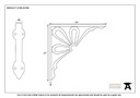 Beeswax 9&quot; x 9'' Flower Shelf Bracket - 83789 - Technical Drawing