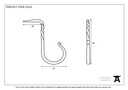 Beeswax Cup Hook - Small - 33222 - Technical Drawing